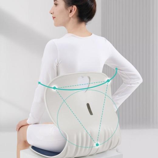  知梦人人体工学腰托靠背 工位一体式护腰坐垫靠垫  加长加宽 成人学生通用 商品图3