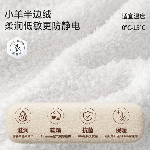 【家居服专场】嫚熙秋冬牛油果半边绒女士睡衣情侣加绒家居服套装2025新款 商品图1