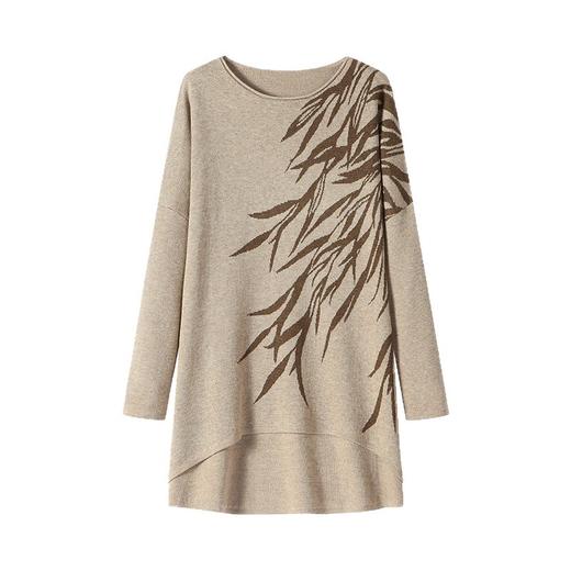 97-3031-208圆领慵懒风毛衣2025春秋冬印花内搭宽松打底衫高级感针织衫女上衣 商品图4