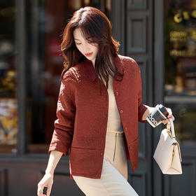 HR ZYF8883休闲夹克外套减龄衬衫翻领上衣