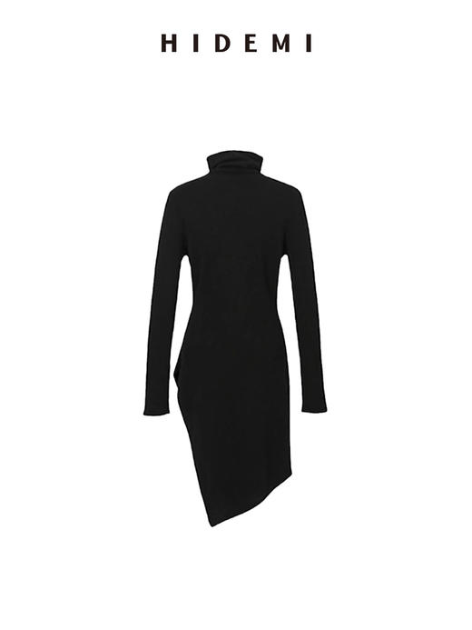 HIDEMI 美利奴羊毛不对称设计感中长款毛衣 商品图5