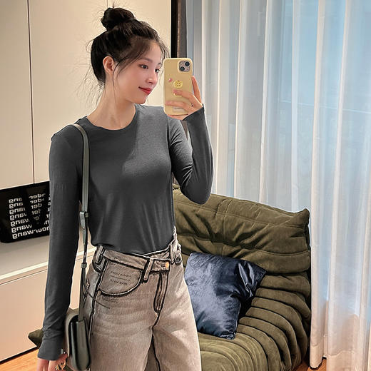 26%莫代尔30%绵羊毛35%棉圆领云感衣 商品图3