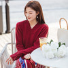 【林栖设计小店】山茶知雾系列仿手钩花羊绒衫国风修身优雅多色2025秋冬新款毛织上衣女1954075 商品缩略图3