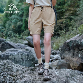 【山系】伯希和户外快干男轻薄透气休闲短裤女耐磨防泼登山运动裤