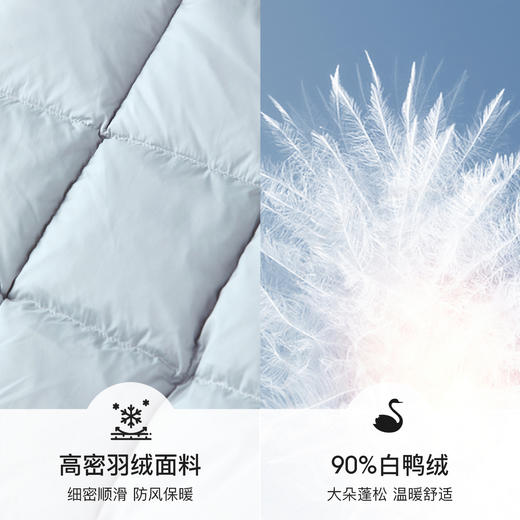 【内购】【90%白鸭绒】优雅通勤小香风织带圆领蓬松保暖不臃肿宽松羽绒服-W54YB2033 商品图4