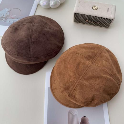 秋冬百搭神器🎩【日系交叉报童帽】三色可选〰️加宽帽檐超显脸小！方圆脸也能轻松驾驭🍂秋日氛围感拉满 商品图1