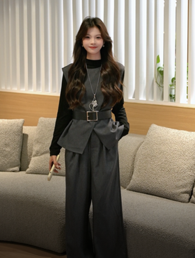 高级灰套装！显高显瘦一把抓～