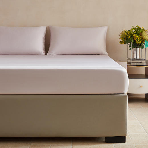 【60S竹纤维床笠】竹纤维单品床笠良品纯色60S支A类抗菌床套席梦思套婴幼儿 商品图12