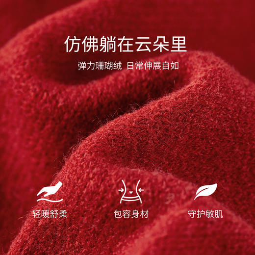 【内购】【樱桃云朵衫】通勤圆领立体珠片绣钉珠宽松软糯珊瑚绒开衫毛衣-W54EB3855 商品图4