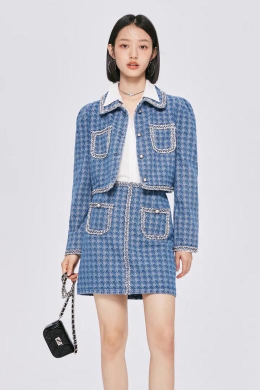 SEM/R森马 复古小香风牛仔外套半裙套装 17097 商品图3