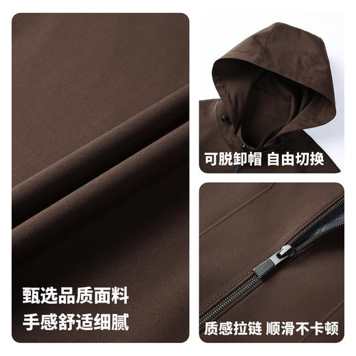 圣得西男士连帽舒适百搭夹克2025秋季新款通勤易打理质感垂顺外套 商品图4