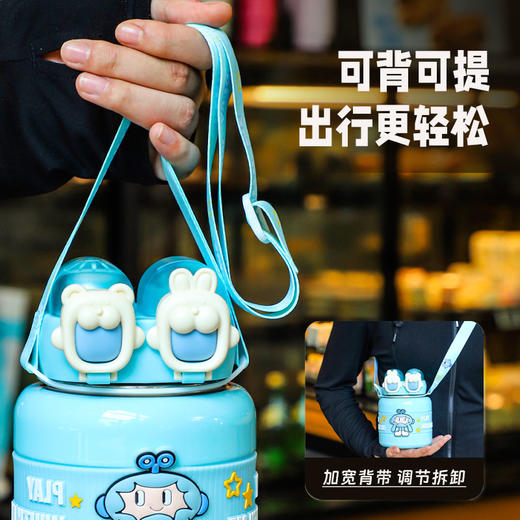 【双盖双饮，快乐加倍】新款316不锈钢儿童保温杯🔥，大容量防摔设计，时尚便携出行神器！ 商品图3