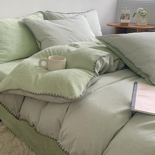 【牛奶绒秋冬棉加绒四件套】牛奶绒四件套良品秋冬棉加绒四件套保暖加厚绒布床品件套 商品图3