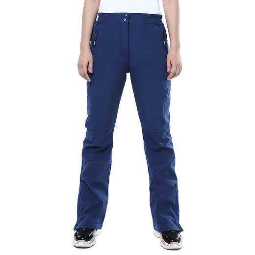 软壳冲锋裤女款秋冬季户外运动内力抓绒保暖防水防风长裤 商品图0