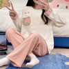 秋季新款学生家居服可外穿带胸垫睡衣女春秋季提花棉长袖圆领甜美可爱可外穿女士家居服套装 商品缩略图4