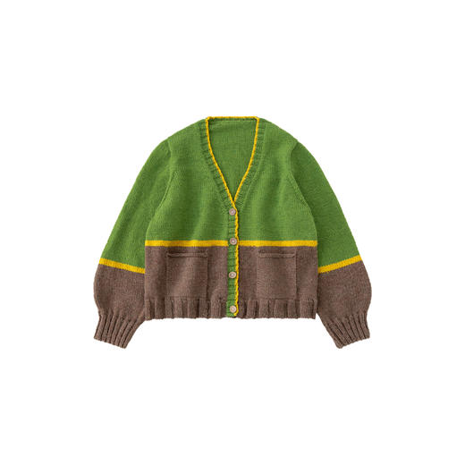 苏苏姐家森屿撞色开衫手工DIY编织粗羊毛线棒针毛线团自制材料包 商品图4