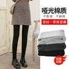 显瘦竖纹瘦腿裤灰色加绒打底裤外穿女秋冬款竖条螺纹高腰显瘦保暖棉裤加厚连裤袜 商品缩略图3