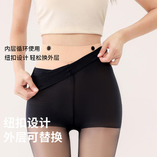 加绒黑丝秋冬季保暖光腿神器裸感超自然黑透肤加厚加绒打底裤新款新品 商品图3