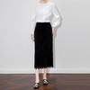 「高货wl」全新升级【铂金会员201/天猫269/差价68】(95217)洛诗琳通勤优雅蕾丝拼接半身裙2025秋季显瘦直筒丝绒裙 商品缩略图0