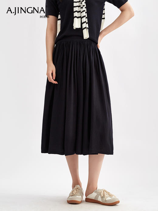 【淘衣节专享】阿菁娜绵羊毛A字廓形针织半身裙F30Q313003 商品图2