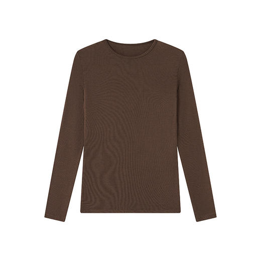 【天丝莫代尔山羊绒打底衫】秋冬修身纯色亲肤T恤高级感轻奢针织衫 商品图6