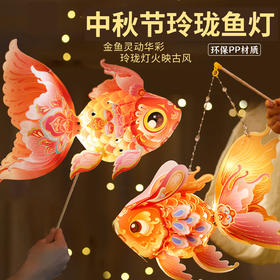 【儿童DIY锦鲤鱼灯】手工pvc手提竿杆发光灯笼玩具