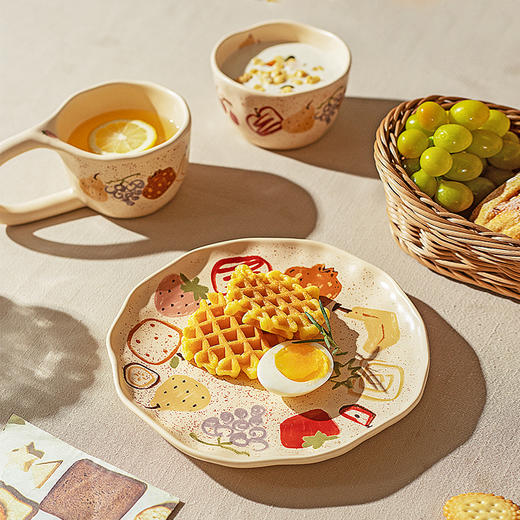 摩登主妇漂亮餐具饭碗家用2025新款高颜值盘子面碗一人食酸奶碗具 商品图0