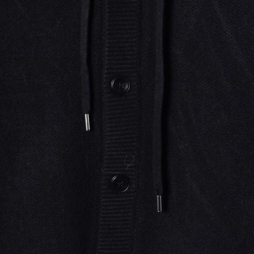 SDSA男士秋冬新款痞帅男装韩版纯色抽绳纽扣连帽针织衫百搭毛衣 商品图3