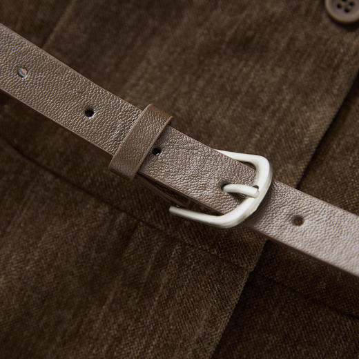 「高货wl」全新升级【铂金会员367/天猫499/差价132】(99908)洛诗琳2025秋季法式优雅纯色打底衫雪尼尔绒背心裙两件套 商品图4