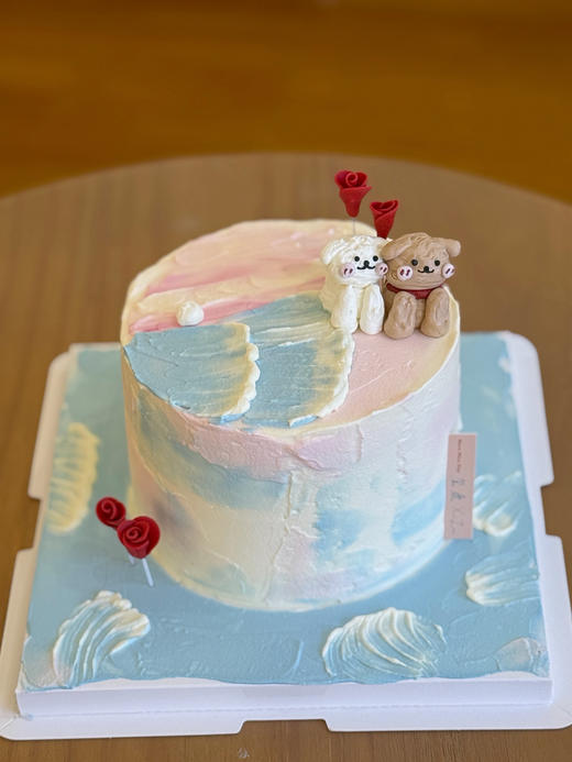 沙滩情侣蛋糕（图片为4寸) 商品图0