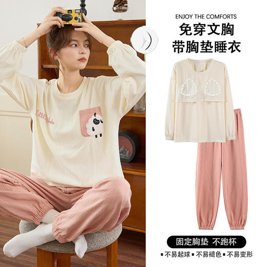 2025秋季新款家居服学生睡衣女士春秋长袖薄款大码甜美卡通休闲夏季可外穿家居服套装 商品图1