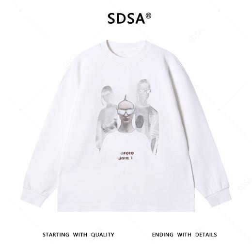 51656SDSA男士秋冬新款痞帅男装嘻哈人物印花设计圆领卫衣高街百搭上衣 商品图1