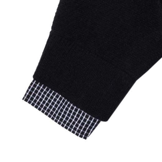 SDSA男士秋冬新款痞帅男装美式拼接纽扣圆领针织衫休闲慵懒风毛衣 商品图4