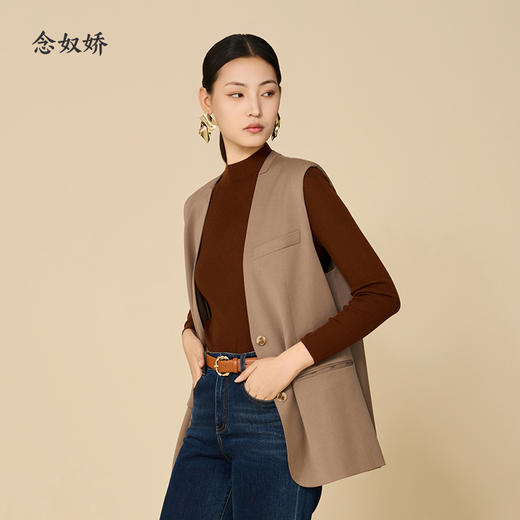 【商场同款】CNK5922 “ 7色无缝打底衫 ” 琥珀棕自然温暖 纯羊毛材质一体成型 松紧有度，轻薄无压力 商品图10