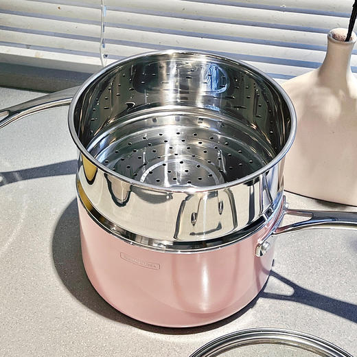 查蒙蒂纳18cm不粘汤奶锅【柠檬黄/樱花粉】 商品图4