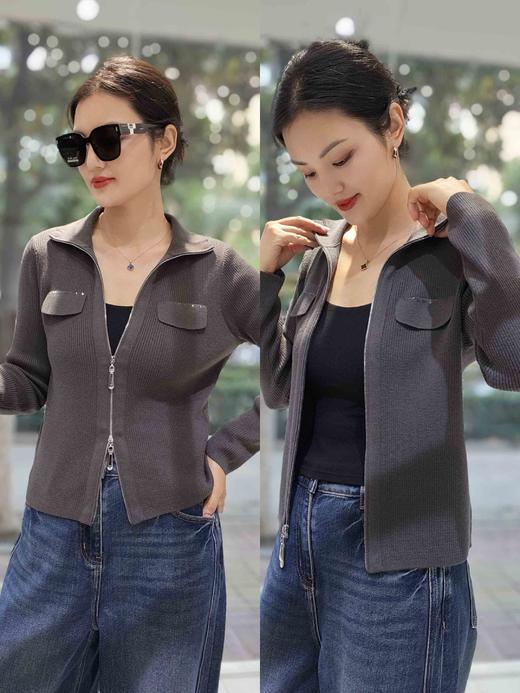 585125秋冬款.双拉链羊毛开衫 商品图0