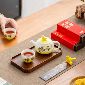 上新了故宫-鹊登月桂茶叶茶具套装 |  “桂兆团圆，鹊报佳音”