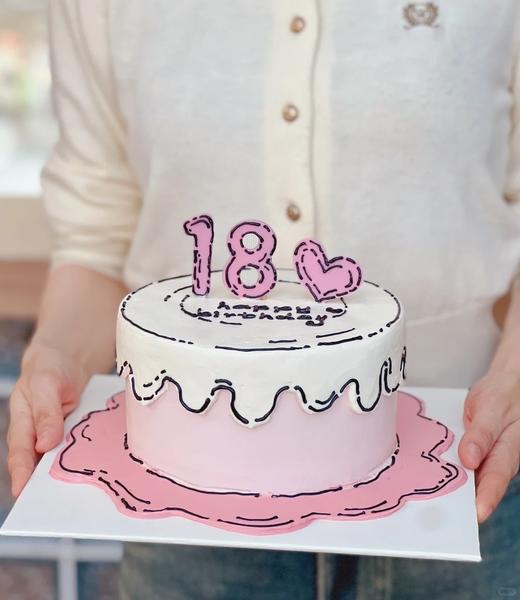 多款式~成年礼二次元/漫画风/蝴蝶结卡通蛋糕-低糖处理无添加 商品图1