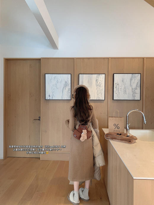 金蘑菇菇  法颂 背带裙套组/ 显瘦微宽松直筒背带裙 商品图9