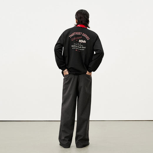 714street十周年印花长袖上衣2025秋季潮牌情侣美式复古纯棉T恤男 商品图2