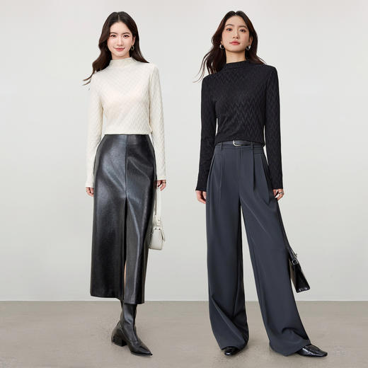 【内购】基础半高领修身X型内搭打底衫-153SF2678 商品图2