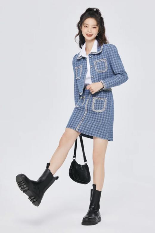 SEM/R森马 复古小香风牛仔外套半裙套装 17097 商品图2