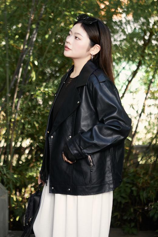 【皮衣  按扣款】花姐朋友出口俄罗斯款货源，高性价比款，环保蛋白皮，质感满分，光泽度佳~超柔软休闲夹克，皮衣外套秋装~ 商品图8