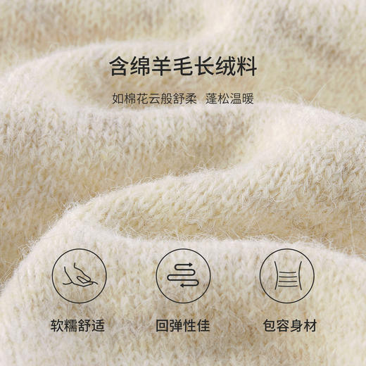 【内购】【通搭三季】外穿内搭通勤V领手工花朵宽松含绵羊毛弹力毛织马夹-W54JB3654 商品图4