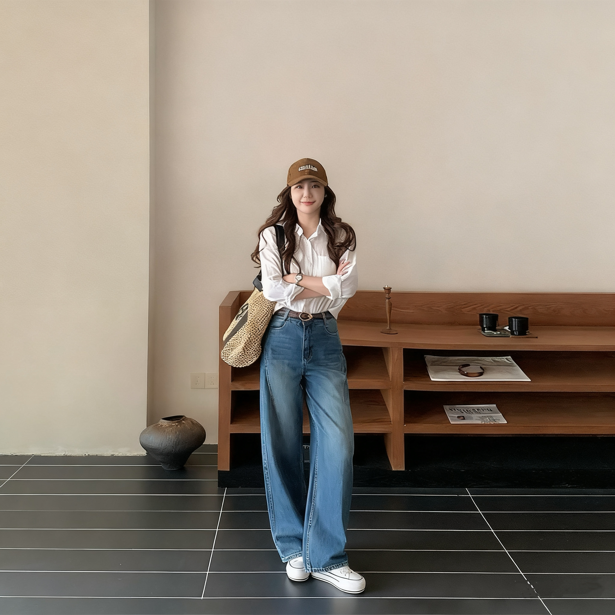 太太太显腿长了吧！【浅幼 空间密码直筒牛仔裤】75-145斤可穿，基础百搭，立体剪裁，上身挺括超显瘦！