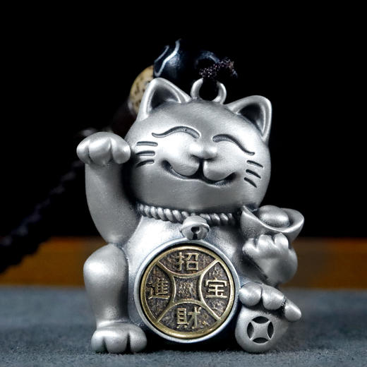 招财猫！招财进宝！纯银挂件！20-22g！ 商品图0