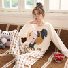睡衣女带胸垫春秋季仿棉长袖2025新款卡通可爱外穿两件套装家居服 商品缩略图5