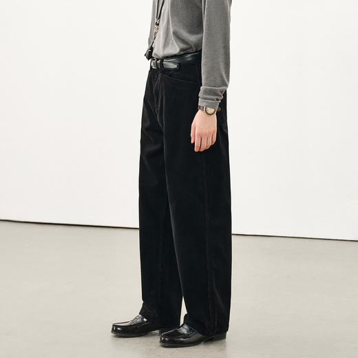 714street复古灯芯绒直筒裤2025秋季新款男士休闲裤水洗工装长裤 商品图0