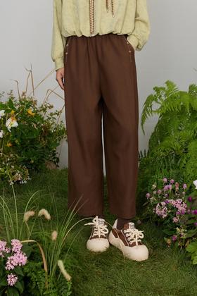 LNNNS 复古棕色文艺感长裤 20945