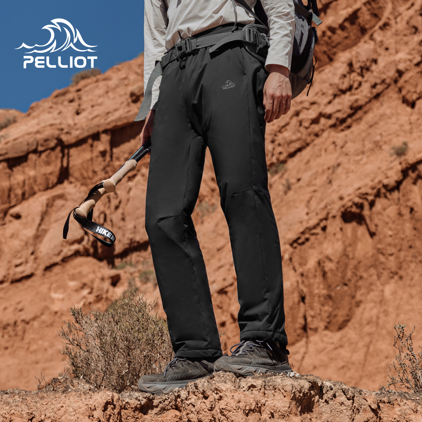 伯希和户外800蓬羽绒裤男春季新款长裤鹅绒裤防风抗寒登山裤女